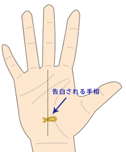 告白される手相