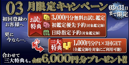 電話占いウィル期間限定キャンペーン